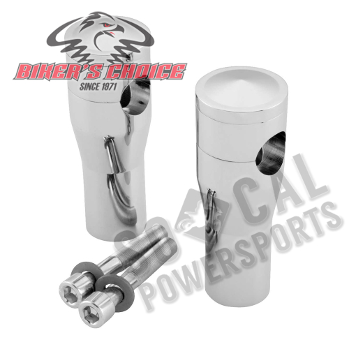 Bikers Choice - Bikers Choice 4in. Top Springer Riser - Smooth - Chrome - M-HR-1000