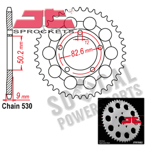 JT Sprockets - JT Sprockets Steel Rear Sprocket - 48T - JTR7082.48