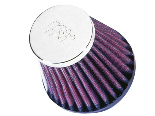 K&N Engineering - K&N Engineering Universal Round Tapered Air Filter - Chrome End Cap - RC-2580