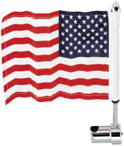 Pro Pad - Pro Pad Sissy Bar Round Mount with USA Flag - 6in x 9in - RFM-RDSB5