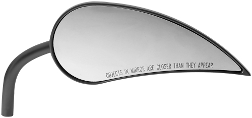 Arlen Ness - Arlen Ness Micro Die-Cast Rad III Teardrop Right Mirror - Black - 13-083