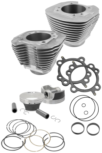 S&S Cycle - S&S Cycle 106in. Big Bore Cylinder Kit - Silver Powder-Coated - 106-3747
