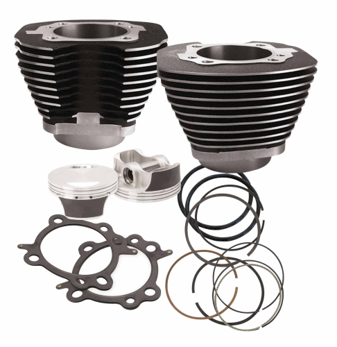 S&S Cycle - S&S Cycle 106in. Big Bore Cylinder Kit - Black Powder-Coated - 106-3760