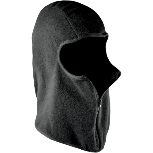 Zan Headgear - Zan Headgear Microfleece Balaclava with Zipper - WBF114Z - Black - OSFM