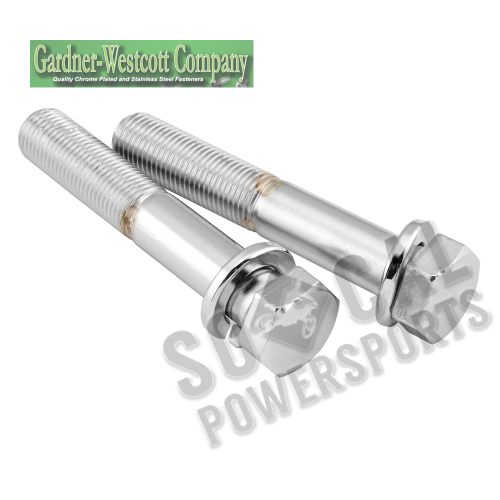 Gardner-Westcott - Gardner-Westcott Handlebar Riser Mounting Kit - Hex Head - 1/2in - 20 x 3in - Chrome - 04-11433