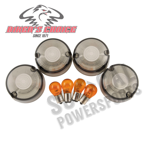 Bikers Choice - Bikers Choice Turn Signal Lens Kit - Smoked - 161032