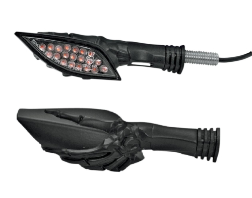 Arlen Ness - Arlen Ness Xenolen LED Indicator Lights - Black - Infernal 3.54in. - 20 High Power LEDs - Red - 12-777