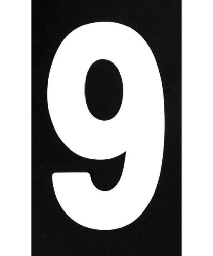 Factory Effex - Factory Effex Standard Number 6in. - No.9 - Black - FX02-4459