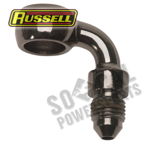 Russell - Russell Renegade Universal Adapter Fitting - 10mm (3/8in) Banjo x #3 Male 90 Degree - R40513B