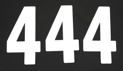 Factory Effex - Factory Effex Standard Number 6in. - No.4 - Black - FX02-4454