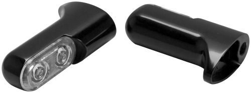 Arlen Ness - Arlen Ness Xenolen LED Indicator Lights - Black - Cobra 3.07in. - 23 High Power LEDs - Amber - 12-794