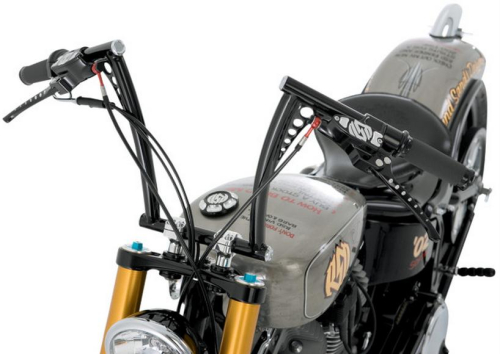 RSD - RSD 1in. Vintage Handlebar for Springer Front Ends - Black Powdercoat - 0173-1839-BP