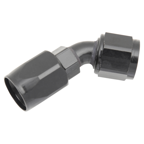 Russell - Russell -8 AN 45 Degree Full Flow Non-Swivel Hose End - Black Anodized - R10103