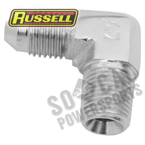 Russell - Russell Cycleflex Universal Brake Line Fitting - 1/8in Male NPT - #3 90 Degrees - R4279C