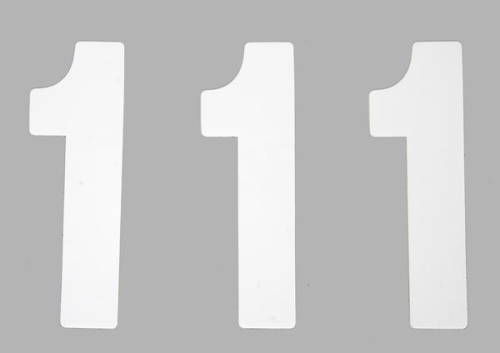 Factory Effex - Factory Effex Mini Pro Number 5in. - No.1 - White - FX03-0201