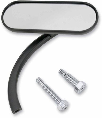 Arlen Ness - Arlen Ness Micro Die-Cast Mini Oval Mirror - Right - Black - 13-413
