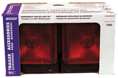 WPS - WPS Deluxe Trailer Light and Wiring Kit - 5 1/2inH x 5inW x 2 1/2inD - 2527511