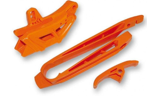 UFO Plastics - UFO Plastics Chain Guide and Swingarm Slider Kit - Orange - KT04030@127
