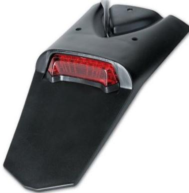 UFO Plastics - UFO Plastics Universal Plastic Fender - Phantom Tailight, Running and Brake Light - Black - PP01218