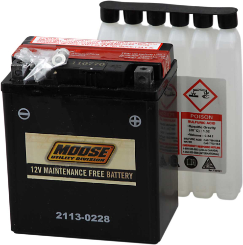 Moose Racing - Moose Racing AGM Maintenance-Free Battery - MTX7L-BS