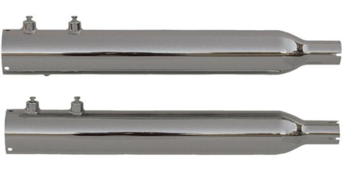 Rush Exhaust - Rush Exhaust Big Louie Slip-On Mufflers - 2.50in. Baffle - Tip Compatible - Chrome - 32005-250