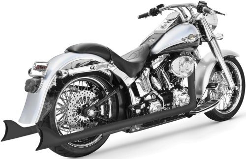 Freedom Performance - Freedom Performance Sharktail Signature True Dual Exhaust System - 36in. Black Muffler - Black Tips - HD00324