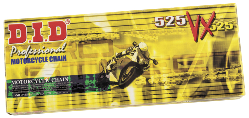 D.I.D - D.I.D 525VX Pro-Street Series X-Ring Chain - 110 Links - Gold - 525VXG110ZB
