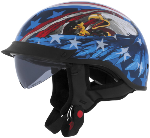 Cyber Helmets - Cyber Helmets Leathal Threat U-72 Eagle Helmet with Internal Shield - 640870 - US Eagle - X-Small