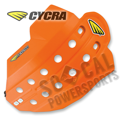 Cycra - Cycra Full Coverage Skid Plate with Hard Mounts - Orange - 6202-22