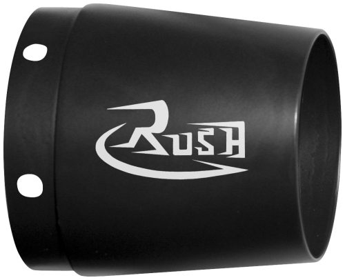 Rush Exhaust - Rush Exhaust 3.5in. Left Performance Muffler Tip - Tapered - Logo - Black - 3522B-R1L