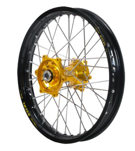 Dubya - Dubya Complete Front Wheel - Gold Talon Hub/Black Excel A-60 Rim - 1.60x21 - 56-3134GB-A60