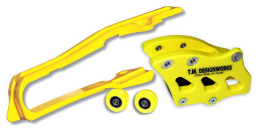T.M. Designworks - T.M. Designworks Factory Edition 2 Stage Chain Slide-N-Guide Kit FE2 RCG-SY2 Guide - Yellow - SCP-7SK-YL