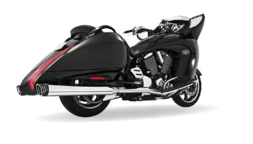 Freedom Performance - Freedom Performance Racing Dual Exhaust System - Chrome Mufflers - Black Tips - MV00014