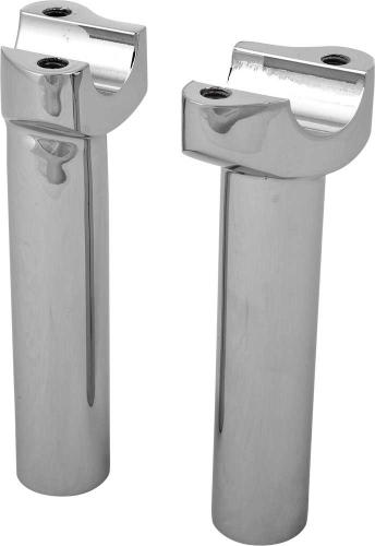 HardDrive - HardDrive Forged Straight Handlebar Risers - 5-1/2in. Rise - Chrome - 241003