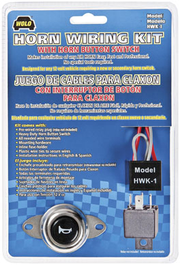 Wolo - Wolo Horn Wiring Kit with Horn Button Switch - HWK-1