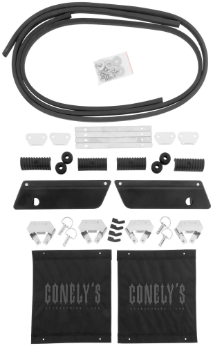 Conelys - Conelys Saddlebag Hardware and Latch Kit - Black - CHWLK2012BR