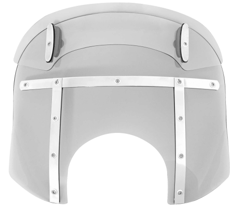 Memphis Shades - Memphis Shades Drop Top Memphis Fats Windshield (9in. Cutout) - 13-16in. - Ghost/Polished - MDM31608