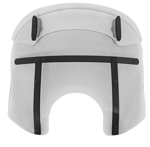 Memphis Shades - Memphis Shades Drop Top Memphis Fats Windshield (7in. Cutout) - 15-18in. - Ghost/Night Shades - MDB31408