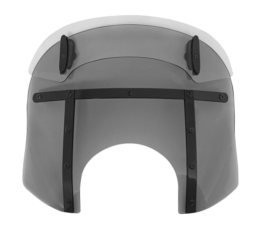 Memphis Shades - Memphis Shades Drop Top Memphis Fats Windshield (9in. Cutout) - 13-16in. - Black Smoke/Night Shades - MDB31610