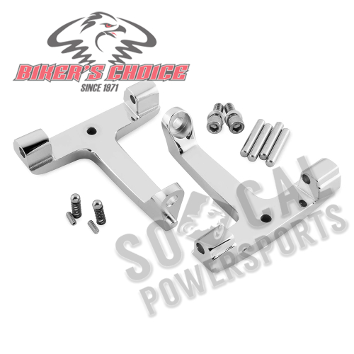 Bikers Choice - Bikers Choice Passenger Floorboard T-Brackets - Chrome - 16-218