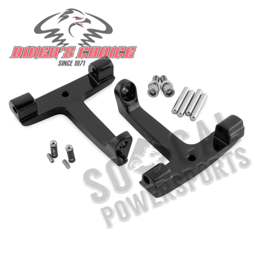 Bikers Choice - Bikers Choice Passenger Floorboard T-Brackets - Black - 16-221