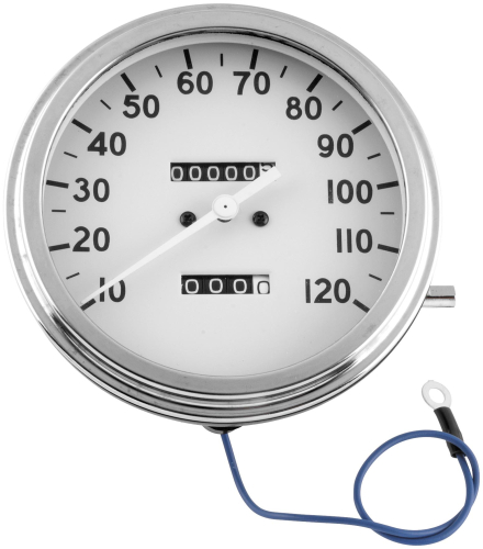 Bikers Choice - Bikers Choice Black Face 46-37 Style Speedometer - 1:1 Ratio MPH - 169025