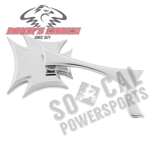 Bikers Choice - Bikers Choice Maltese Mirrors with 90deg. Stem - Chrome - 18-374