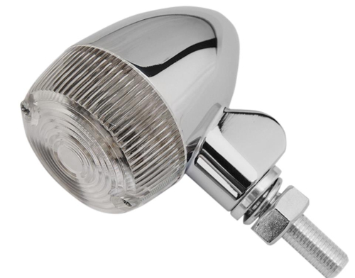 K&S Technologies - K&S Technologies Chrome Aluminum Marker LED Lights - Round #1 with Clear Lens - Three Wire - 26-8324CM