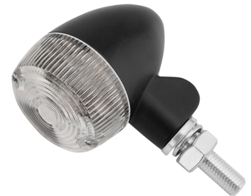 K&S Technologies - K&S Technologies Black Satin Aluminum Marker LED Lights - Round #1 with Clear Lens - Three Wire - 26-8324BK