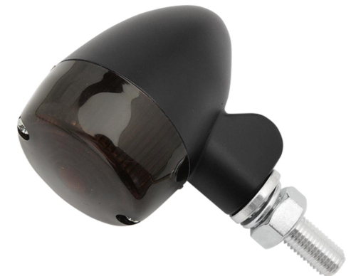 K&S Technologies - K&S Technologies Black Satin Aluminum Marker LED Lights - Round #1 with Smoke Lens - Two Wire - 26-8325BK