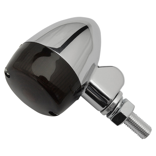 K&S Technologies - K&S Technologies Chrome Aluminum Marker LED Lights - Round #1 with Smoke Lens - Two Wire - 26-8325CM