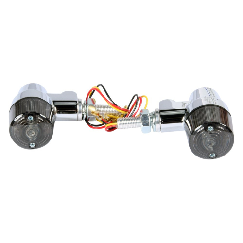 K&S Technologies - K&S Technologies Chrome Aluminum Marker LED Lights - Round #3 with Smoke Lens - Three Wire - 26-8605