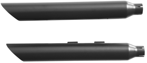 Rush Exhaust - Rush Exhaust 3in. Slip-On Mufflers - 2.25in. Baffle - Slash Down - Black - 34211-225
