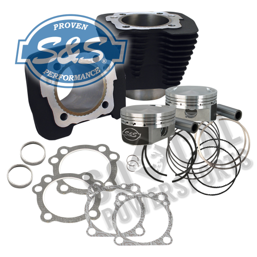 S&S Cycle - S&S Cycle 1250cc Conversion Kit - Compression 10.3:1 - Wrinkle Black - 910-0443